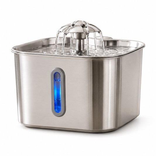 Fontaine à eau chat inox hublot 2,2 L | Le Hublot