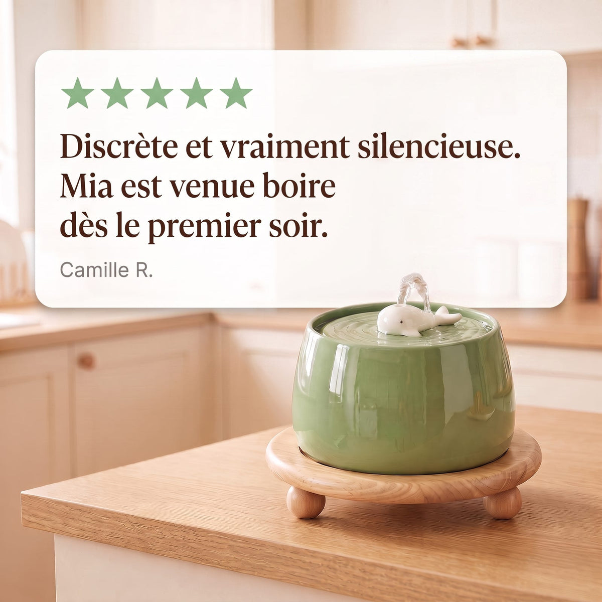 Avis client sur la fontaine céramique Le Socle