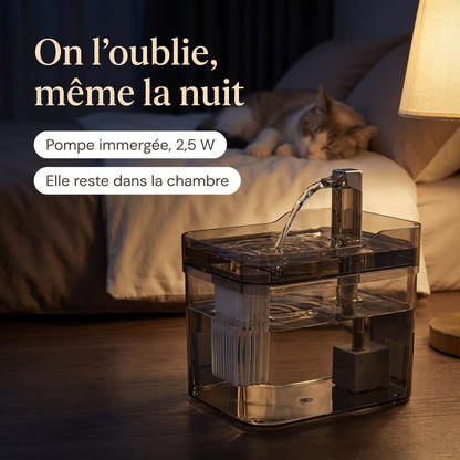 On l'oublie même la nuit : fontaine La Claire dans une chambre