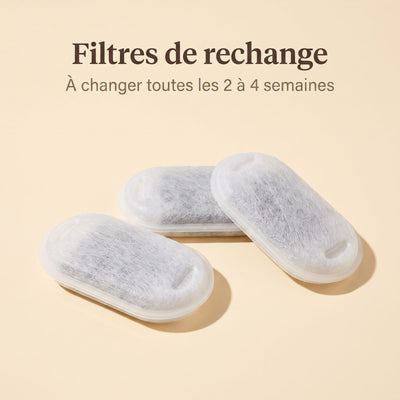 Filtres fontaine à eau chat inox 2,2 L