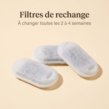 Filtres de rechange pour les fontaines à eau chat en inox 2,2 L