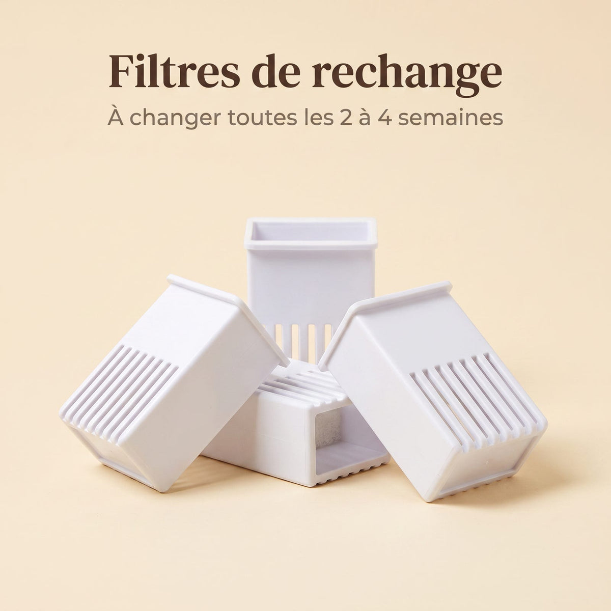Filtres de rechange pour la fontaine à eau chat transparente La Claire