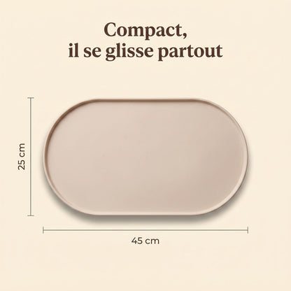 Dimensions du tapis en silicone à rebord, 45 cm sur 25 cm
